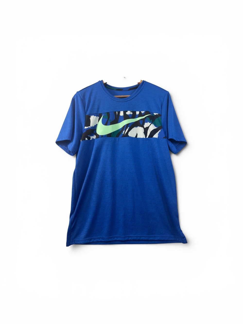 Nike Dri-FIT Sport Clash Top Men’s Size Medium T-Shirt Lightweight Blue Active